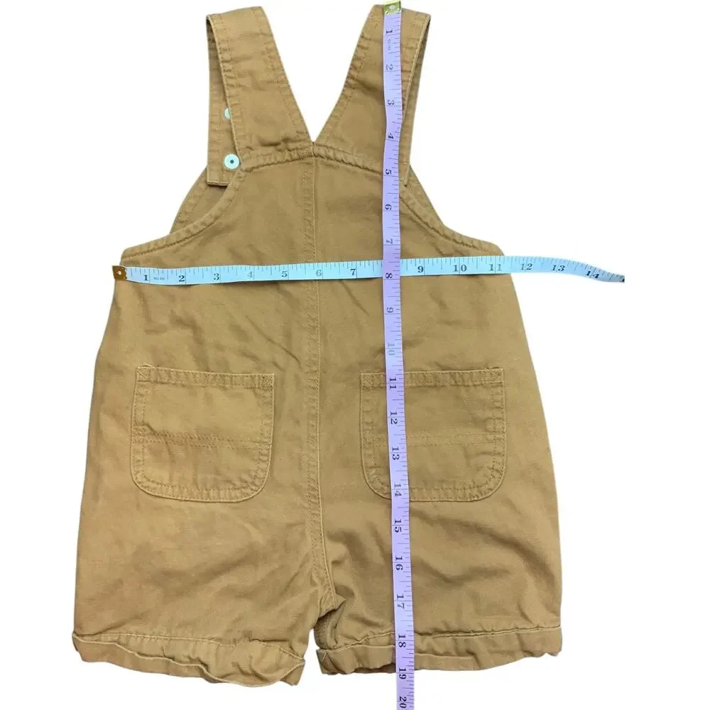 Carhartt Girls 2T Brown Duck Canvas Bib Shortalls Overalls Cotton Workwear